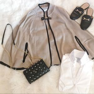 Calvin Klein Tan Cape w/ Clasp